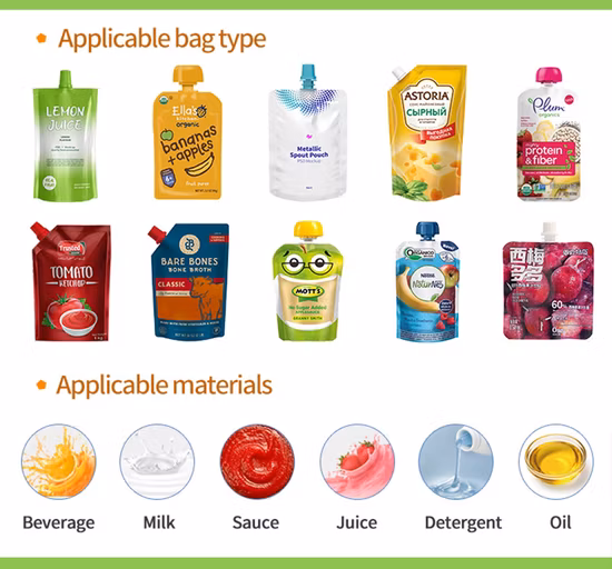 Kefai Automatische Rotationssaft-Vorgefertigte Stand-Auslauf-Beutel-Füll-Verschließ-Verpackungsmaschine